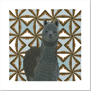 Cute Woolly Alpaca Posters and Art